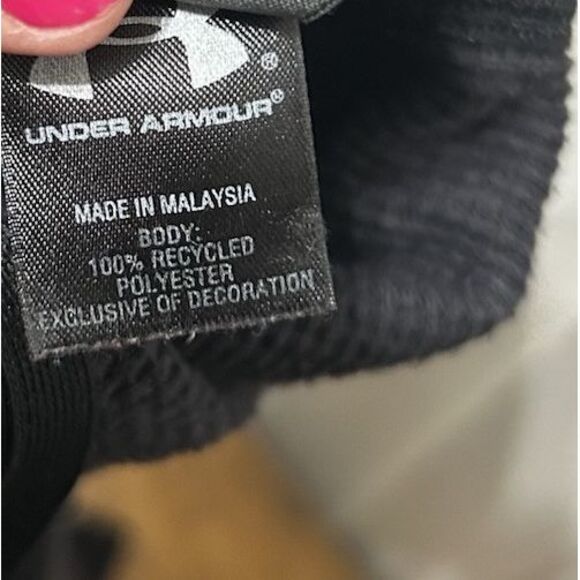 Under Armour Cold Gear Medium Black Semi Fitted Pullover Recycled Polyester - Picture 11 of 11